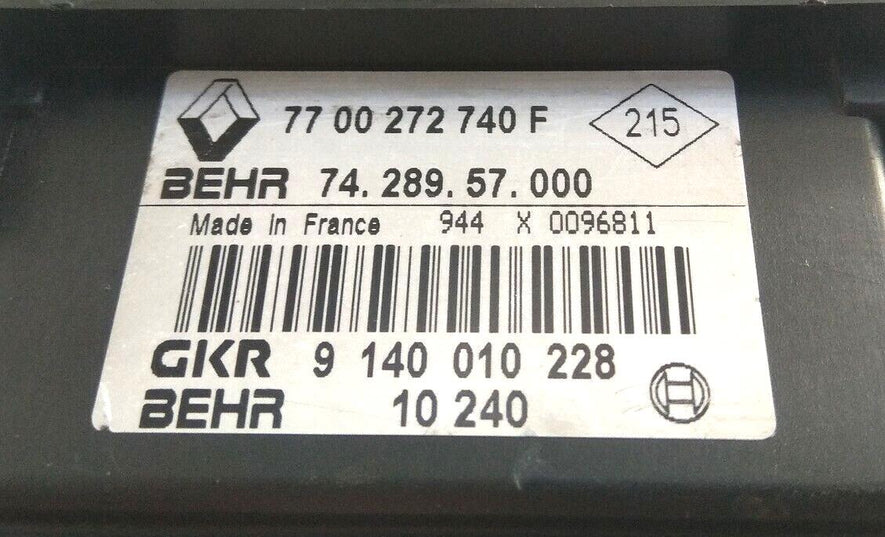 Resistencia calefacción Renault Clio 7700272740F 9140010228 7428957000