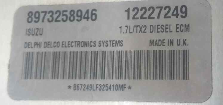 ECU Opel Meriva 8973258946 12227249