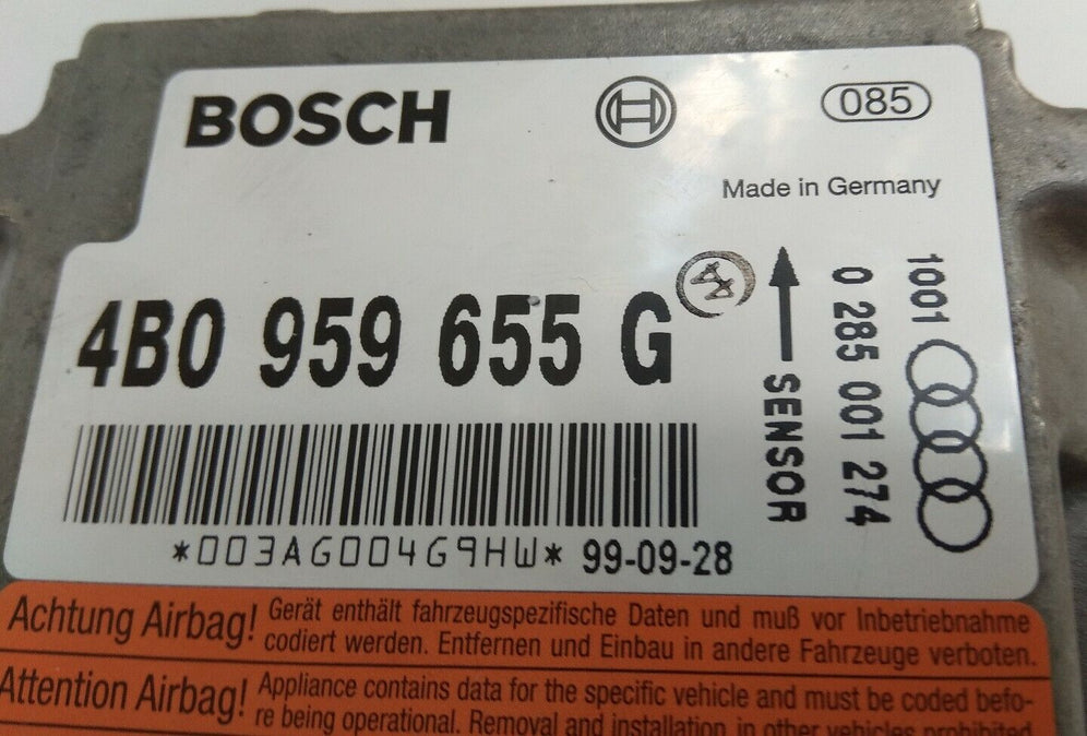 ECU Airbag Audi A6 4B0959655G 0285001274