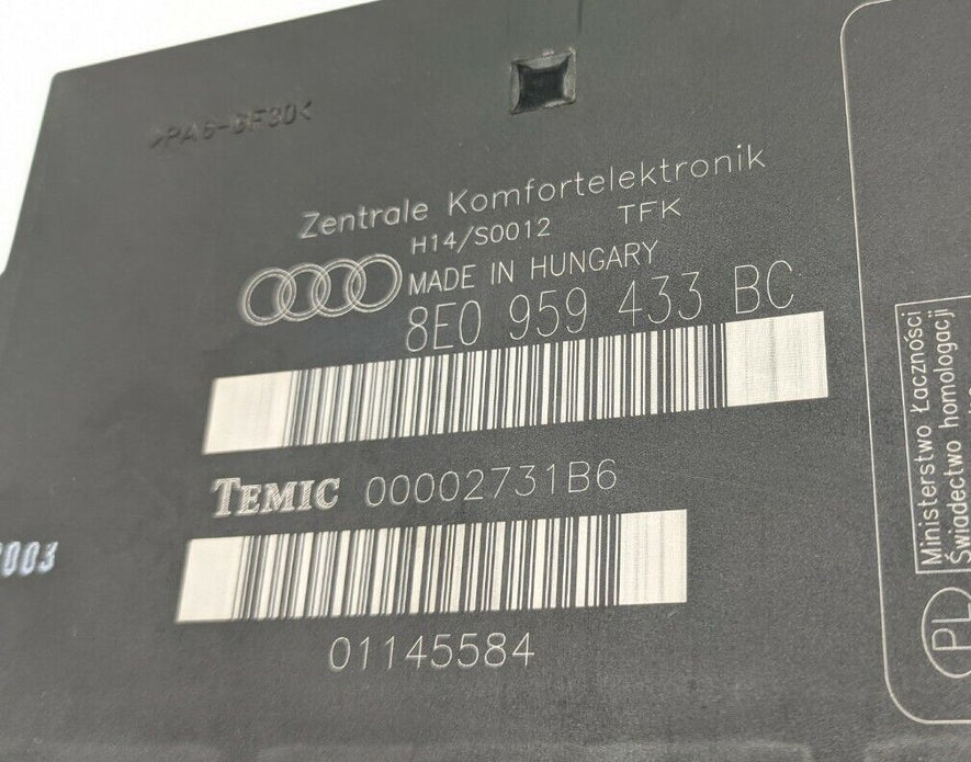 ECU Comfort AUDI A4 8E0959433BC Temic 00002731B6