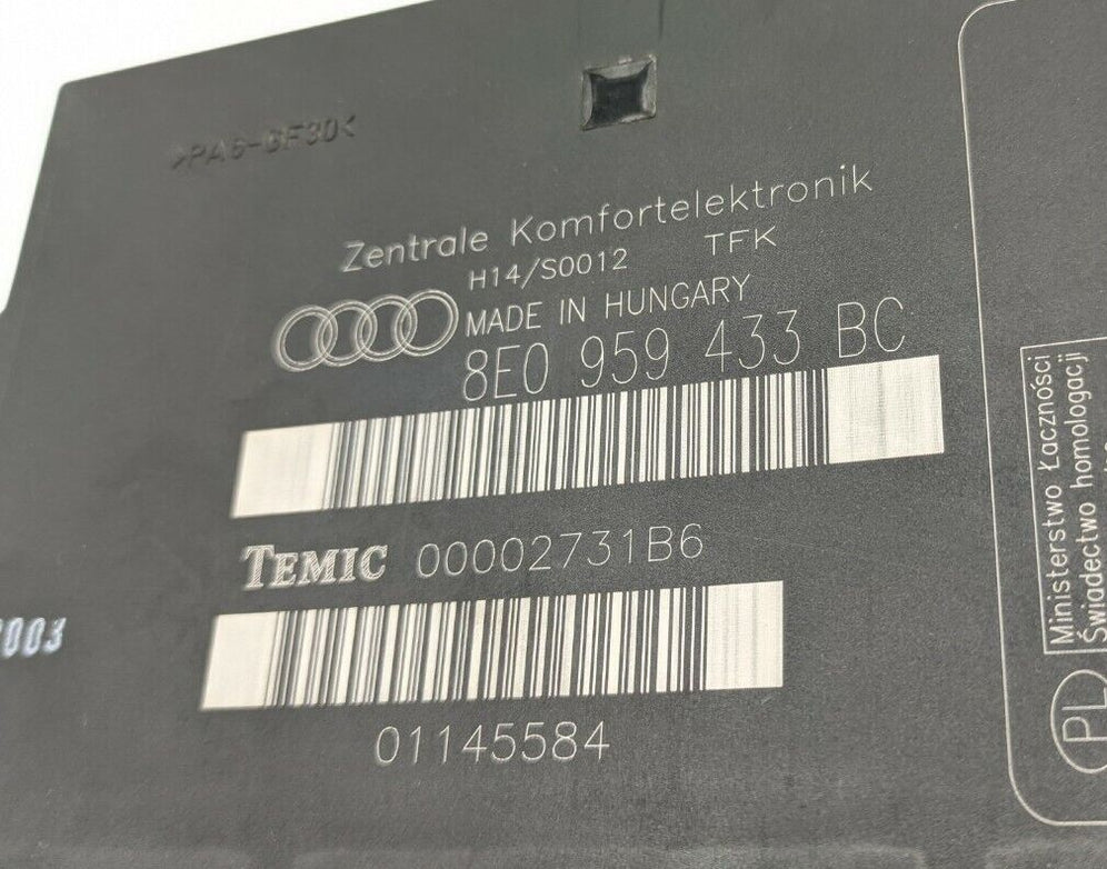 ECU Comfort AUDI A4 8E0959433BC Temic 00002731B6