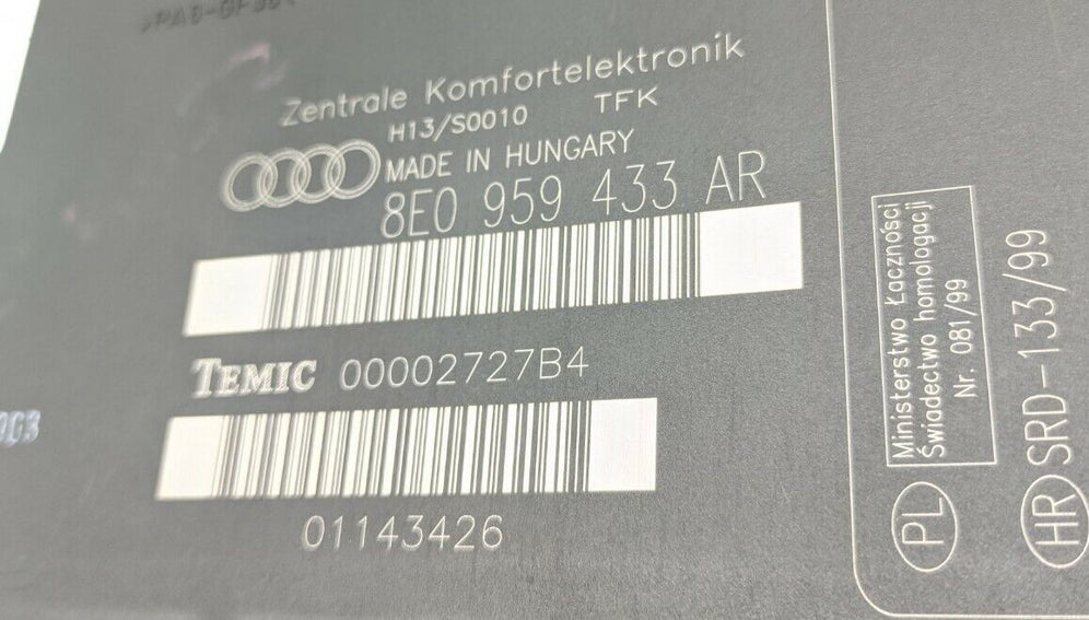 ECU Comfort Audi A4 B6 B7 8E0959433AR 00002727B4