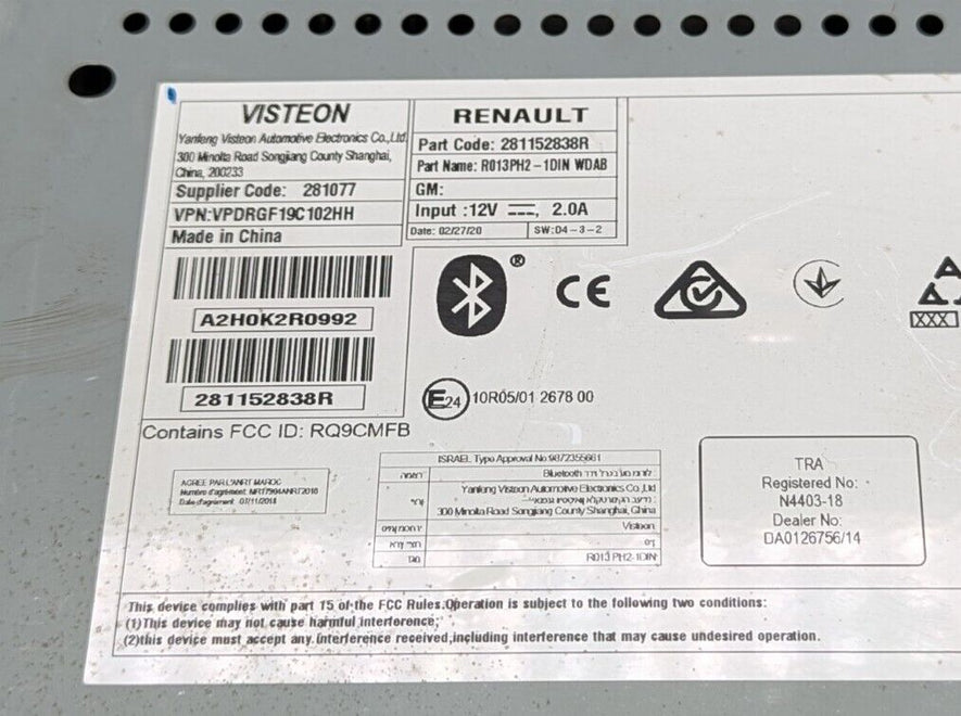 Radio Renault ( Master, Trafic ) / Opel ( Movano / Vivaro ) 281152838R