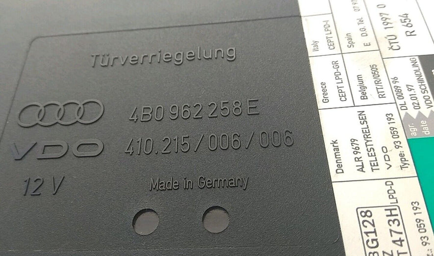 Módulo Confort Audi A6 4B0962258E 410215006006