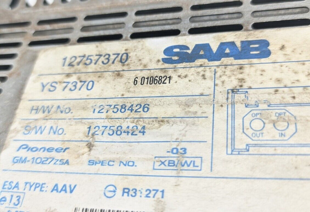 Audio Amplifier Saab 9-3 12757370