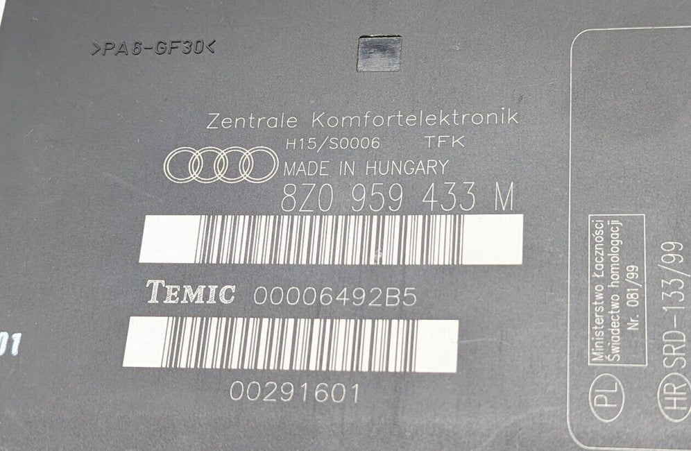 Módulo Confort Audi A2 8Z0959433M